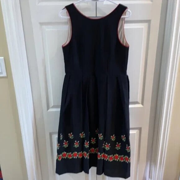 Vintage Licht Trachtenhaus Dress Holland German Dirndl Square Dance Rose Size 12 - Picture 11 of 15